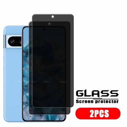 4Pcs For Google Pixel 8 Pro Glass Google Pixel8 Pixel 8 Pro Glass 9H Privacy Anti-Spy Glue Screen Protector Google Pixel 8 Pro