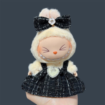 Labubu Clothes Cute Outfit Shirt Set Labubu Designer British Style Clothes Accessories Toy DIY Gifts for 15-17cm Doll