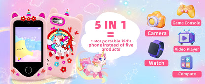 Tablet Kids 2+32GB 7'' Android Tablet Toddler with Case 5G WiFi Bluetooth Dual Camera  Educational Learning Toys Children Gifts