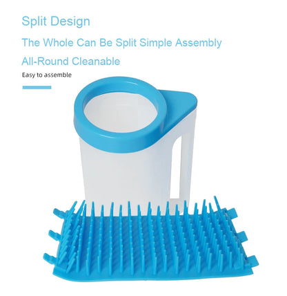 Dog Paw Cleaner All-round Cleaning Dog Paw Washer 8.8×6.3 Inch Muddy Paw Cleaner with Coral Plush Towels Easy to Use Pet Paw