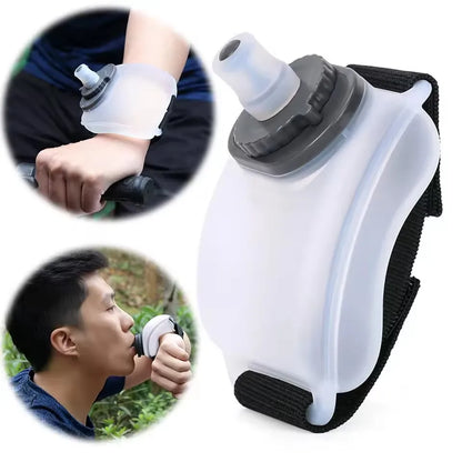 200ml Wrist Water Bottle Silicone Water Bottle Lightweight Sports Water Bottle Wrist Hydration Tool for Marathon Mountaineering