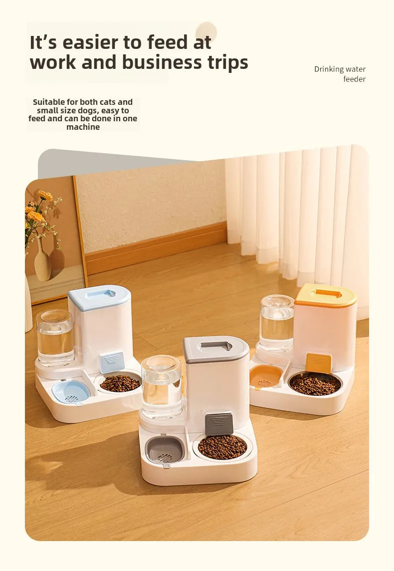 Pet automatic drinking water feeder Integrated large capacity dry and wet separation Ceramic bowl Stainless steel bowl