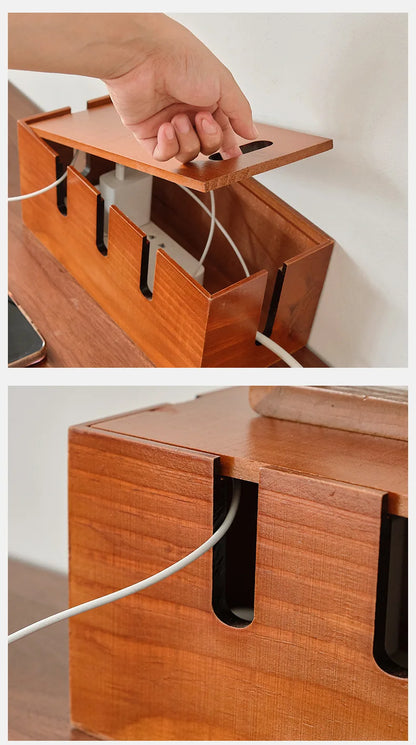 Router cable storage box Cable board socket Mobile phone charging arrangement storage box desktop power cable collection box