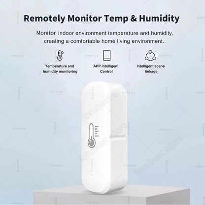 Smart Zigbee Temperature Humidity Sensor Home Indoor Hygrometer Thermometer Smart App Remote Monitor Work With Alexa Zigbee2MQTT
