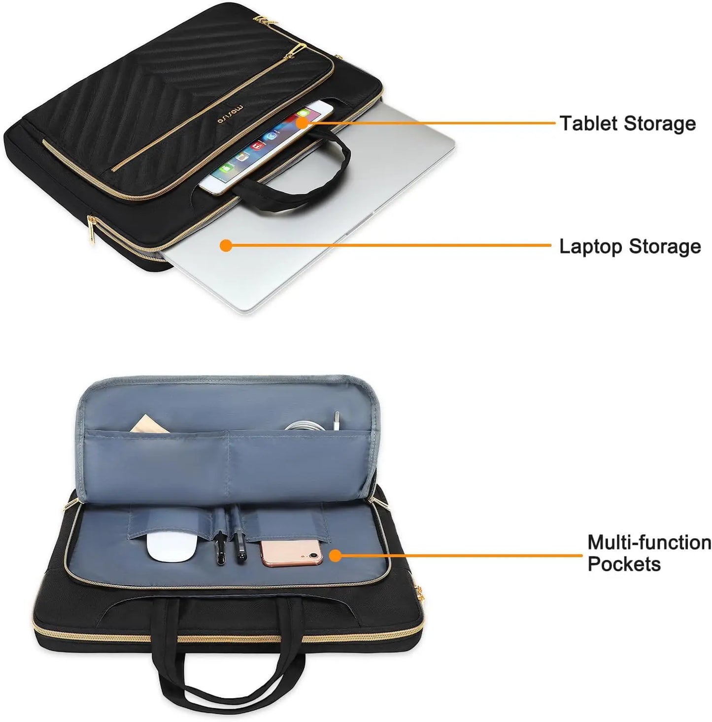 Laptop Bag Handbag 13 14 15 16 inch for MacBook Air Pro M1 M2 M3 HP Dell Notebook Shoulder Sleeve Protective Computer Briefcase