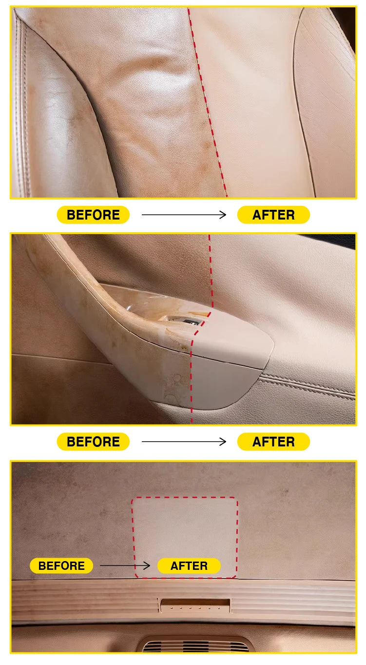 Car Total Interior Cleaner Agent Ceiling Cleaner Leather Flannel Woven Fabric Water free Multipurpose  Auto Dash Cleaning Tool