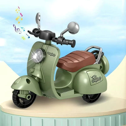 Labubu Doll Mini Electric Motorcycle,labubu Doll Accessories, Fun Cute Doll Toys,With Lights and Music,DIY Kid Christmas Gift