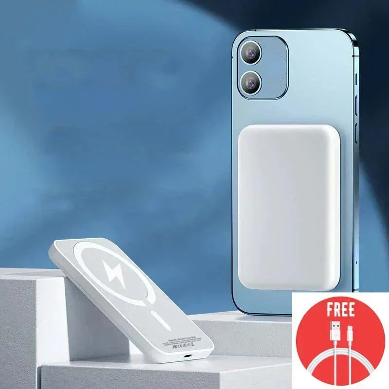 New 50000mAh Magnetic Wireless Power Bank for iPhone 12 13 14 15 Pro Max Portable Charger External Auxiliary Battery Pack