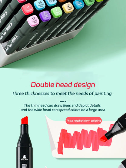 24-168 Color Alcohol Double-ended Oily Marker Painting Art Set Office Culture and Educational Supplies