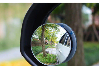 1/2PCS HD 360 Degree Wide Angle Adjustable Car Rear View Convex Mirror Auto Rearview Back Mirror Vehicle Blind Spot Rimless