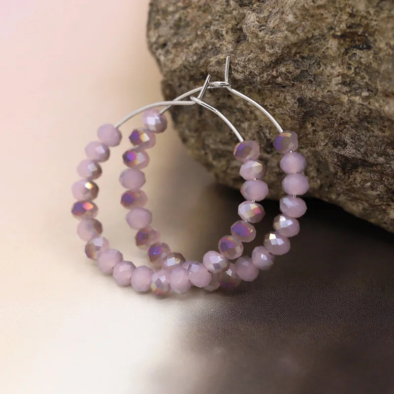 Fashion Women's Earrings Boho Colorful Crystal Beaded Earrings Jewelry Female Girls Gifts Ear Ring Accessories