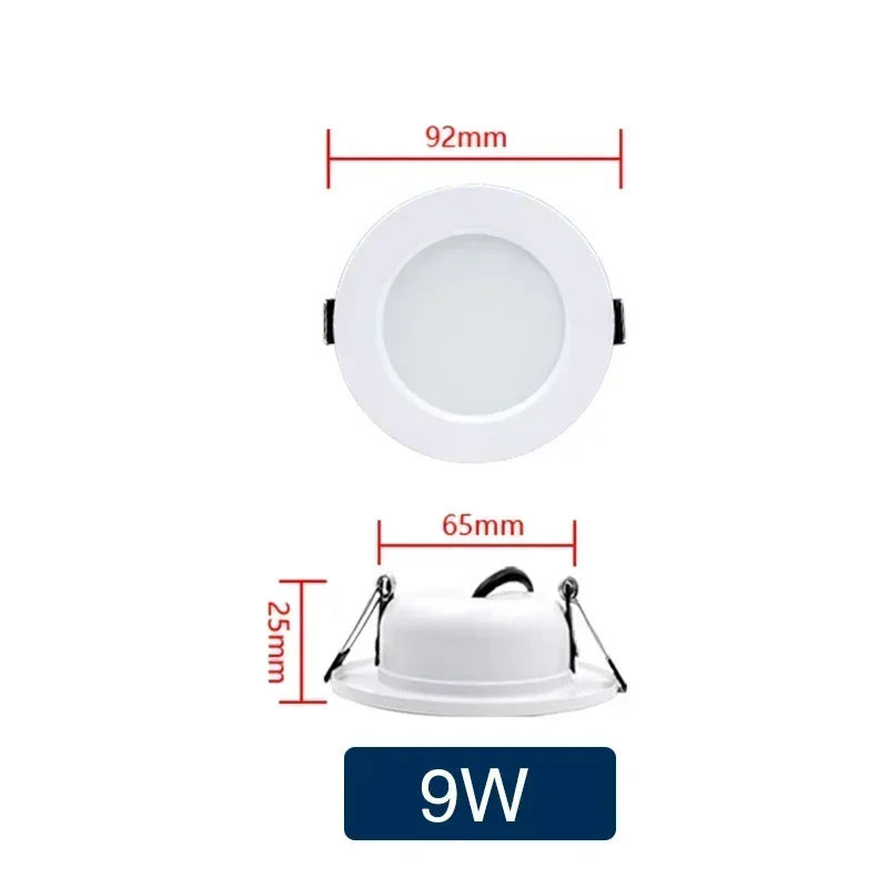 LED Downlight 5W 9W 12W 15W 18W White Body Round Led Ceiling Light DC 12V 24V AC 110V 220V Bedroom Kitchen Indoor LED Lighting