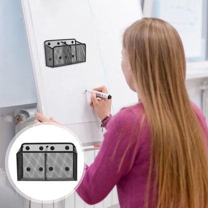 Magnetic Pen Holder Fridge Organizer Classroom Pencil Locker Iron Refrigerator Hanging Metal Wire Mesh Baskets Spacious