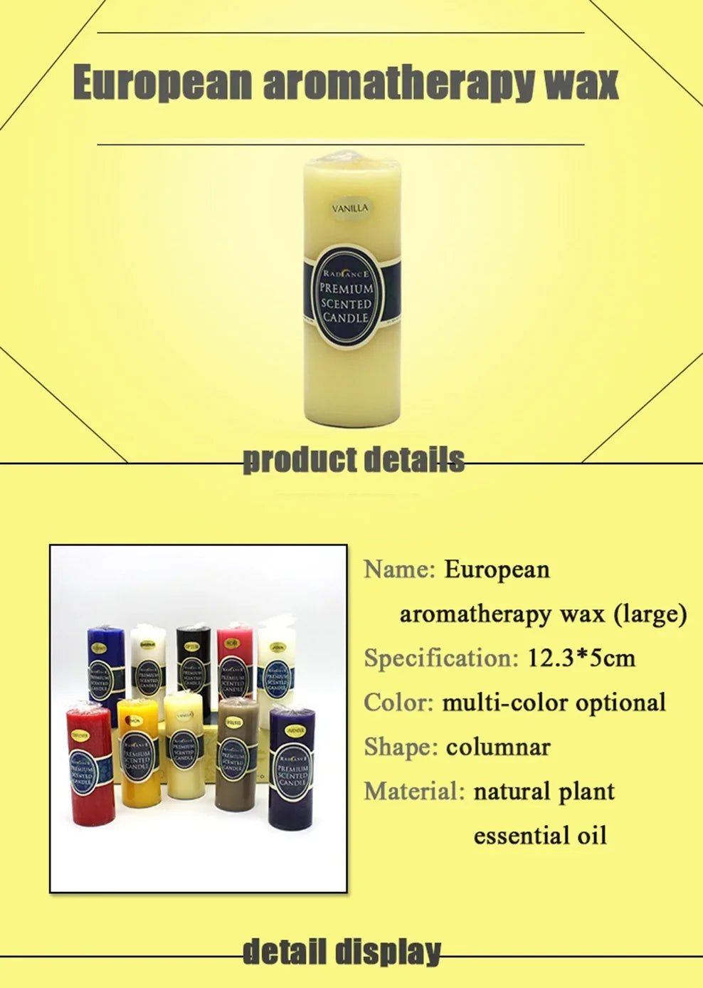 Flameless Pillar Candles Black Red Yellow Scented Candles Large Soy Wax Prayer Church Candles Aromatherapy