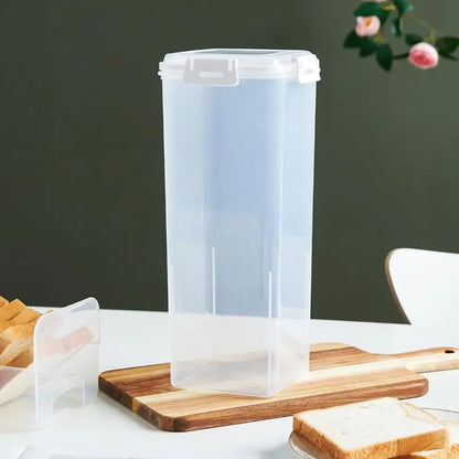〔Rebecca〕Reusable Bread Sandwich Box Pasta Storage Box With Sealing Lid Clear Plastic Food Storage Container