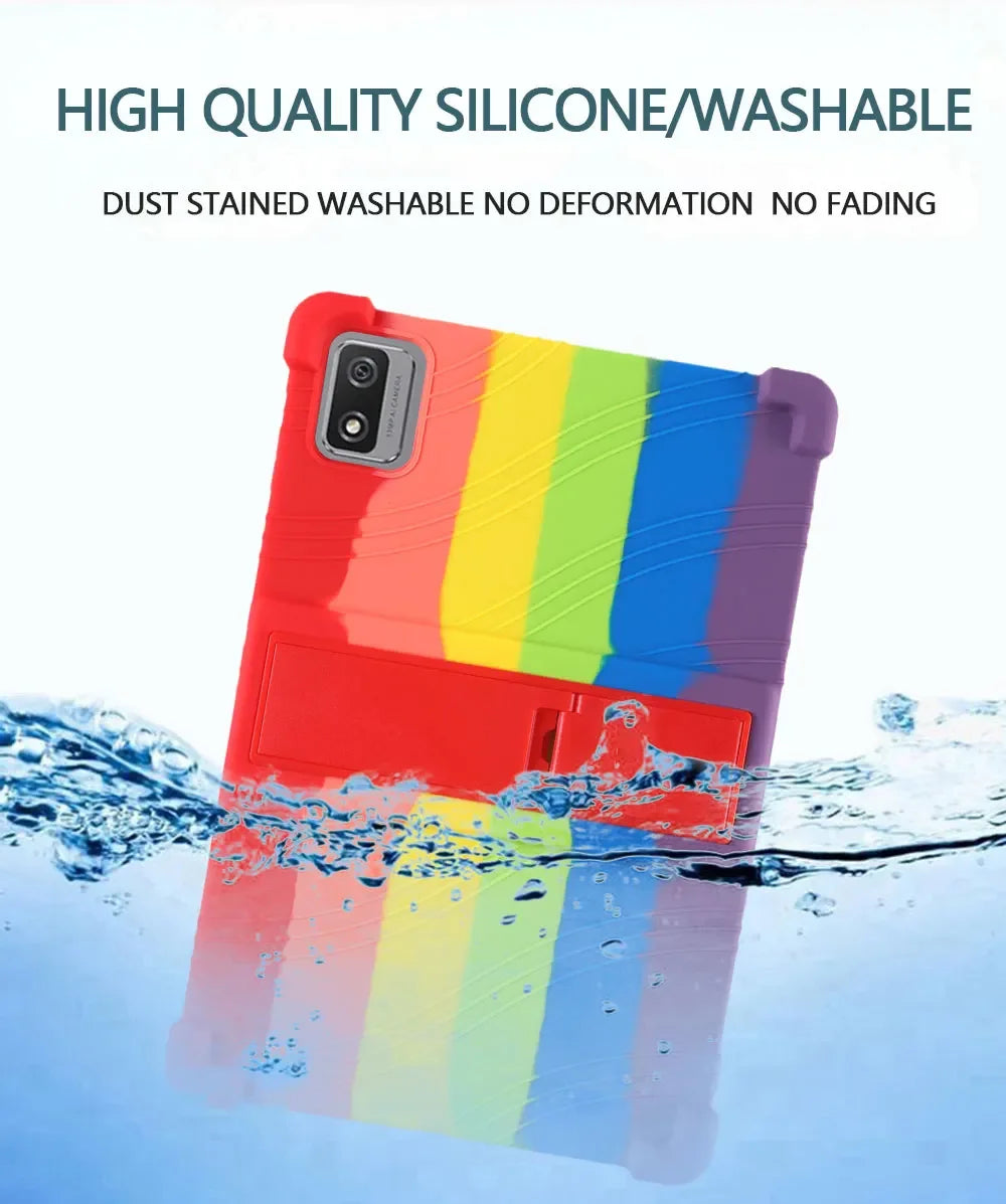 For CHUWI Hi10 XPro 2023 10.1" Tablet Shockproof Cover Tablet Kids Soft Android 13 Tablet Silicon Stand Protective Shell
