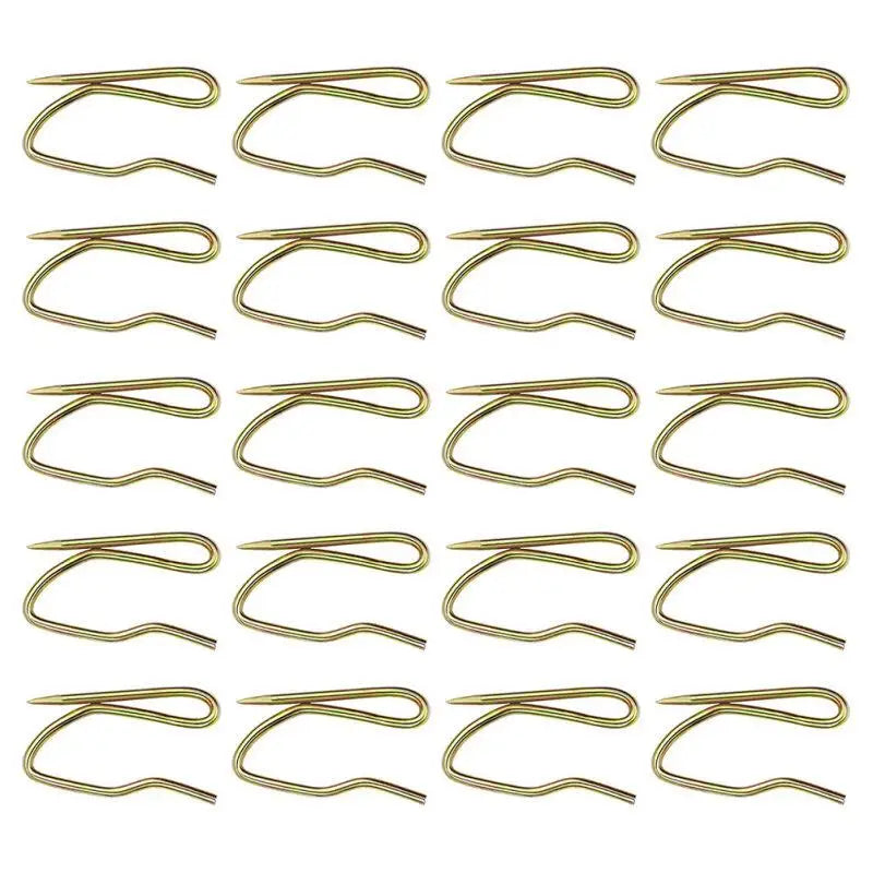 50pcs Metal Curtain Hooks for Drapes- Shaped Drapery Hook for Window Curtain Door Curtain Shower Curtain Golden
