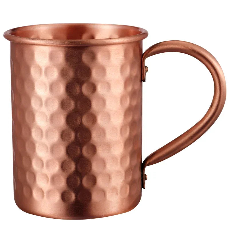 100% Copper Moscow Mule Mug 1/2/3/4PCS 400ml Durable Coppery Beer Mugs Coffee Mug Milk Cup Pure Copper Bar Cup
