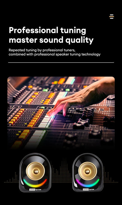 Original Lenovo A02 Wireless Bluetooth Speakers Deep Bass Sound Outdoor Soundbox Music RGB Lighting Long Standby Loudspeakers