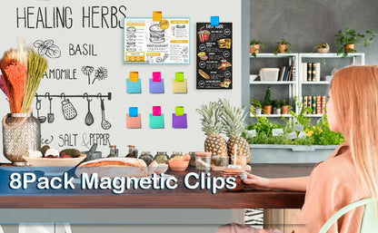 Fridge Magnetic Clips Heavy Duty Refrigerator Magnets Clips Whiteboard Multi Color Metal Magnetic Clamp