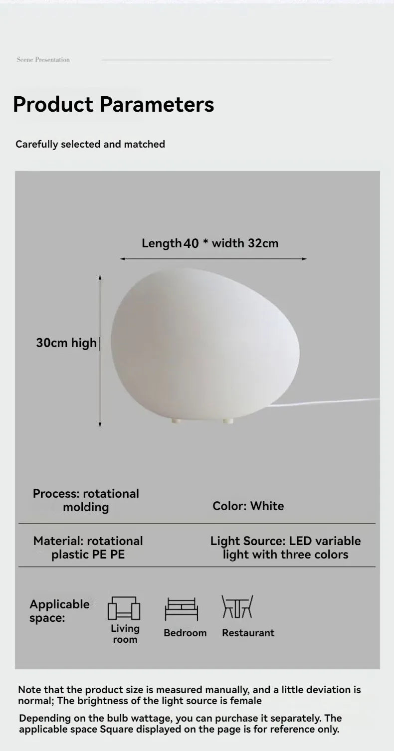 Cobblestone Night Light Modern Minimalist Atmosphere Table Top Decorative Lamp Romantic Desk Bedside Table Lamp