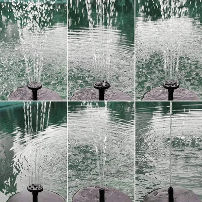Solar Fountain Pump Floating Solar Panel Bird Baths Water Fountain with 4 Nozzles For Garden Outdoor Water Pool Pond Decor