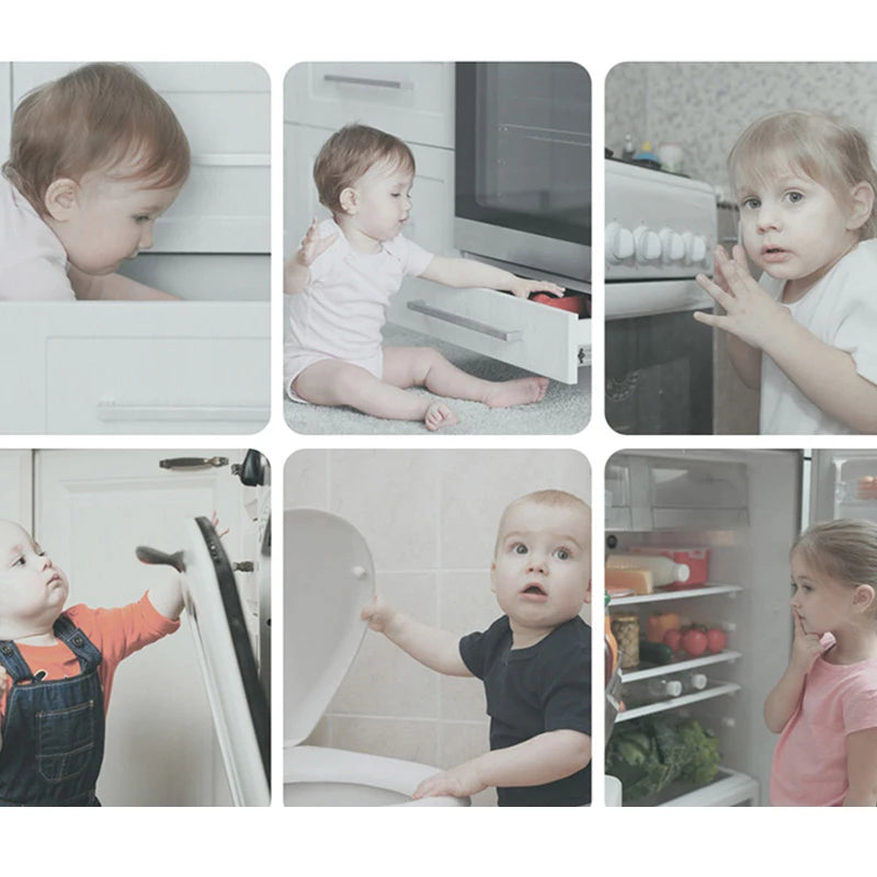 5/10Pcs Baby Cabinet Locks Strap Drawer Lock Child Anti-opening Refrigerator Lock Home Baby Anti-pinch Safety Protection Buckle