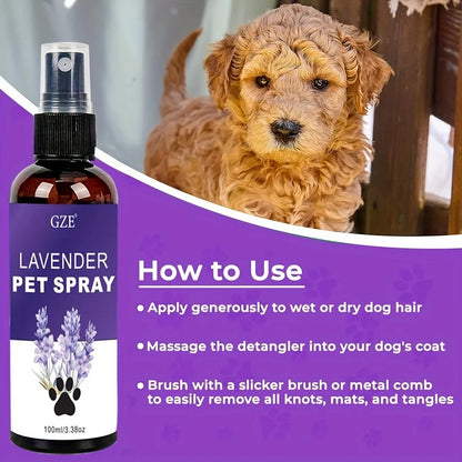 GZE Lavender Cat and Dog Repellent Spray - Natural Pet Repellent for Indoor and Outdoor Use - Long Lasting Formula for Training