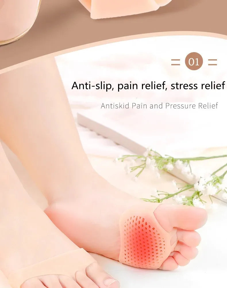 Silicone Forefoot Pads for Women High Heel Pain Relieve Inserts Breathable Foot Care Pads Half Shoe Insole Cushion Accessories