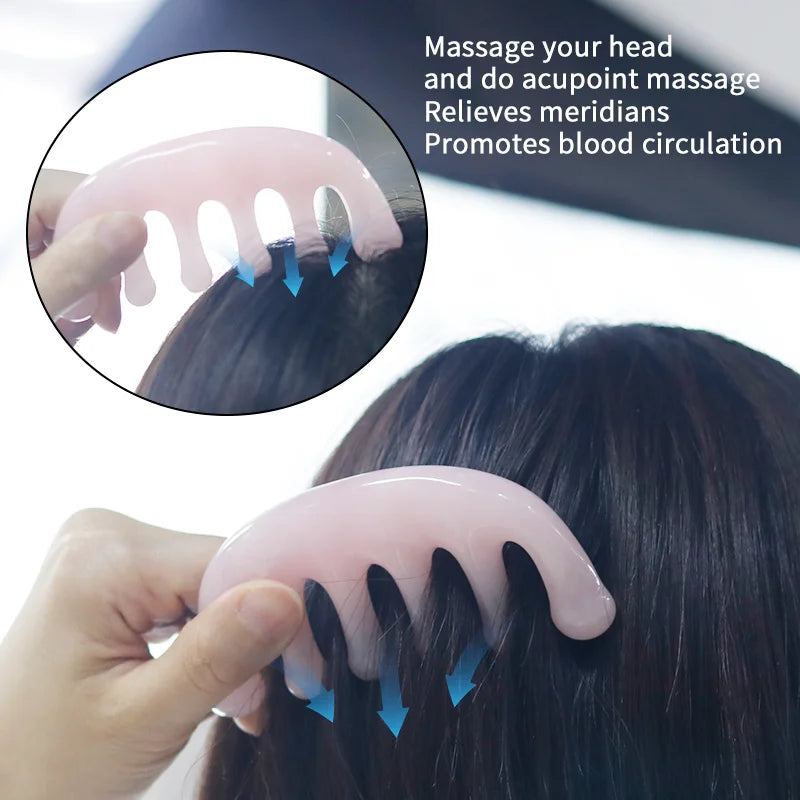 Scalp Meridian Comb Treatment Comb Household Female Facial Scraping Stretching Five Finger Dredging Head Special Massage Comb