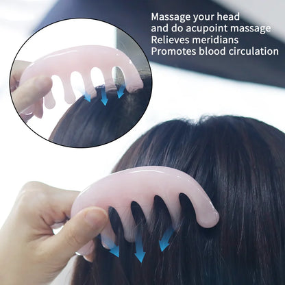 Scalp Meridian Comb Treatment Comb Household Female Facial Scraping Stretching Five Finger Dredging Head Special Massage Comb