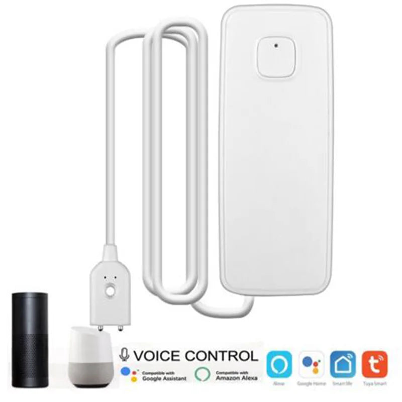 For WIFI Liquid Leak Sensor Smart APP Alexa Push Alarm Alerts wireless Water Level Detector Leakage