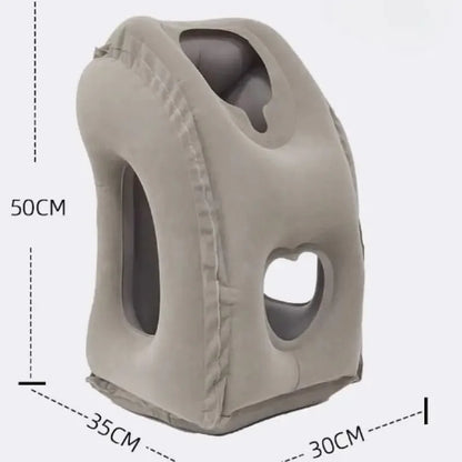 PVC Inflatable Travel Pillow Portable Headrest Chin Support Cushions for Airplane Plane Car Office Rest Neck Nap Pillows