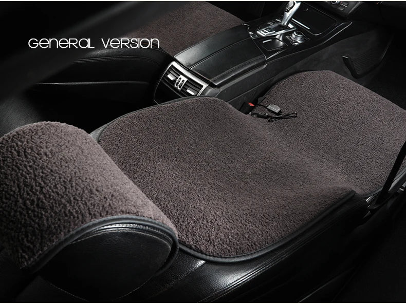 2023 New Car Heated Seat Cushion Made of Lamb Fleece Material, Comfortable and Warm, Suitable for Single Seat, Double Seat, and