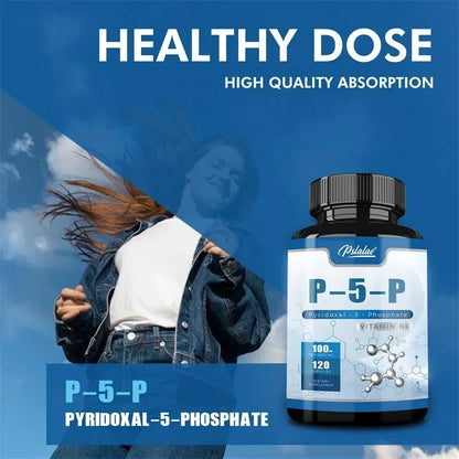 Pyridoxal-5-Phosphate (Vitamin B6) - Supports Healthy Nervous System and Brain Function, Enhances Memory, and Improves Immunity
