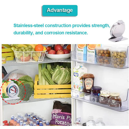 2/4Pcs Refrigerator Thermometer -30~30°C/-20~80°F, Classic Fridge Analog Thermometer Large Dial with Red Indicator Thermometer