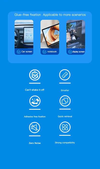 Magnet Car Mounted Display Screen Mobile Phone Holder 360 Degree Freely Rotation Foldable Mount Usded for Car Electric Vehicle