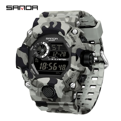 SANDA 2183 Fashion Military Student Electronic Watch Multi functional Timer Waterproof LED Student Electronic Digital Watch