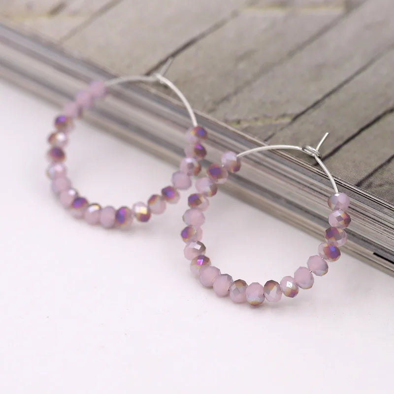 Fashion Women's Earrings Boho Colorful Crystal Beaded Earrings Jewelry Female Girls Gifts Ear Ring Accessories