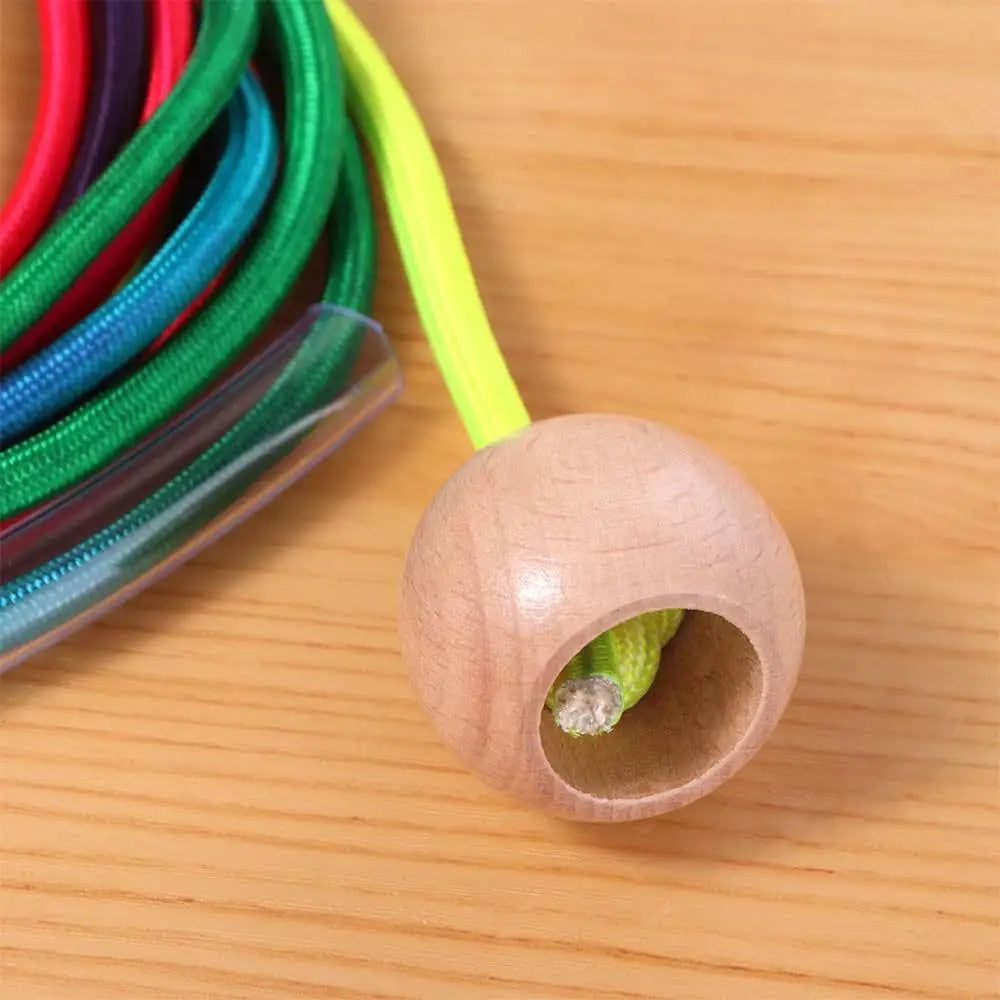 Anti-Slip Rainbow Long Rope Outdoor Fun Ball Handle Group Skipping Rope Exercise Workout Gym 5m Jump Rope Fitness Equipment