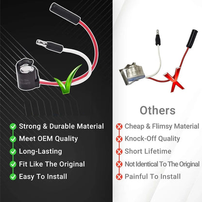 297216600 Refrigerator Defrost Thermostat Compatible with Frigidaire & Kenmore 1483781 216731000 216872200 218673001 218673008