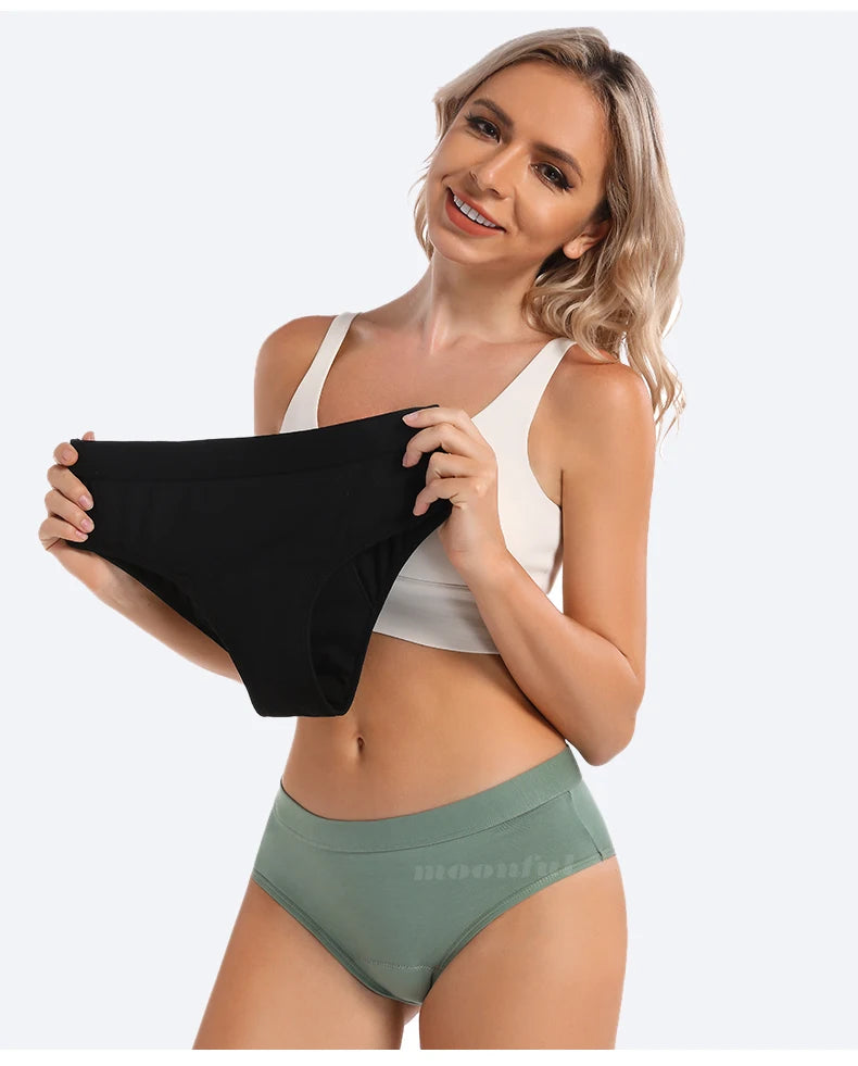 Women's Menstrual Panties Leak Proof Bikini Menstrual Strong Menstrual Cycle Absorbent Underwear Abundant Flow Menstrual Briefs