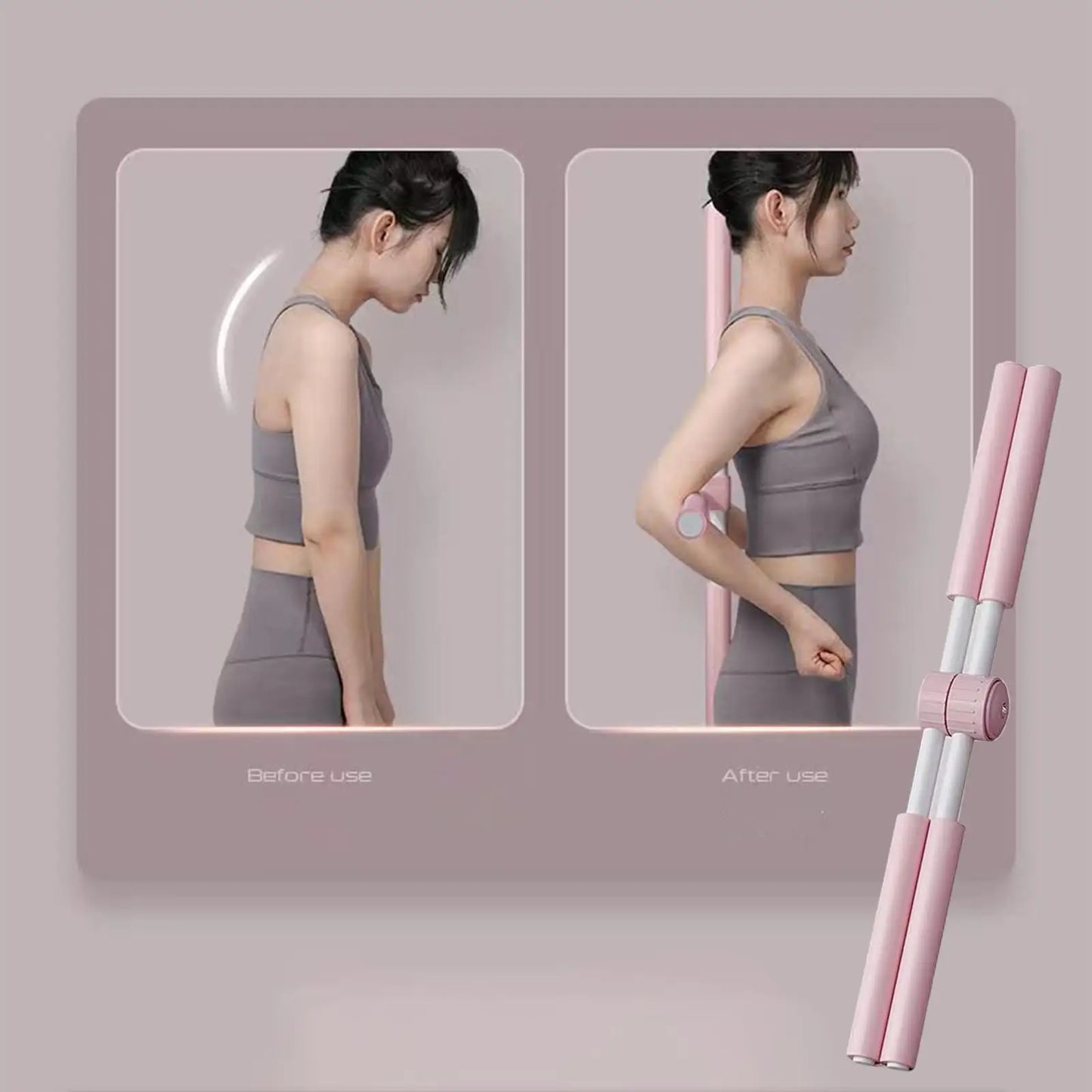 Posture Corrector Shoulder Neck Humpback Corrector Stick Stretching Tool Humpback Correction Stick Retractable Design for Women