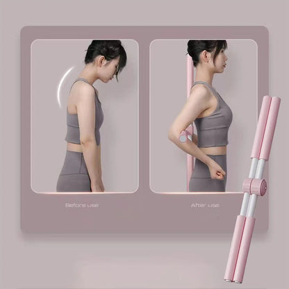 Posture Corrector Shoulder Neck Humpback Corrector Stick Stretching Tool Humpback Correction Stick Retractable Design for Women
