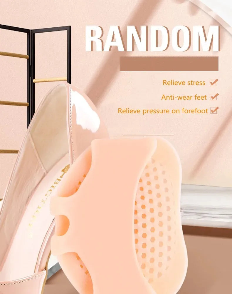 Silicone Forefoot Pads for Women High Heel Pain Relieve Inserts Breathable Foot Care Pads Half Shoe Insole Cushion Accessories