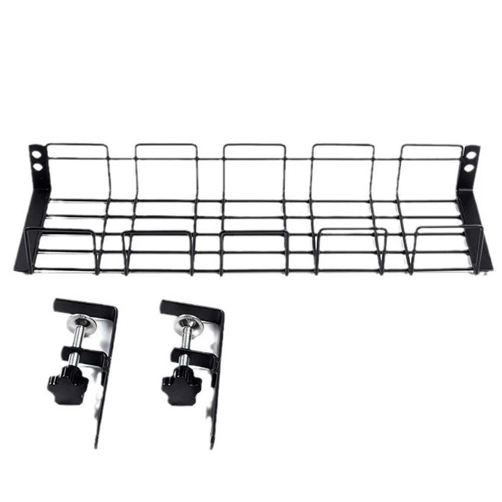 Cable Management Box Under Desk Cable Organizer Storage Shelf Desk Wire Management Cable Tray Under Desk No Drill Metal Rack For