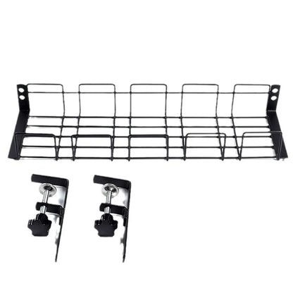 Cable Management Box Under Desk Cable Organizer Storage Shelf Desk Wire Management Cable Tray Under Desk No Drill Metal Rack For