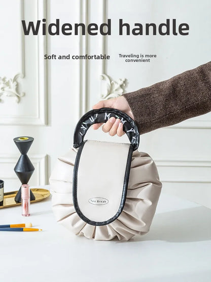 Travel Toiletry Makeup Bag   Drawstring Waterproof Large Capacity Portable Storage Bag