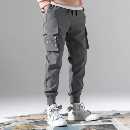 2025 New Classic Design Multi Pockets Cargo Pants, Men's Casual Loose Fit Drawstring Cargo Pants Joggers For Spring Summer Outdo