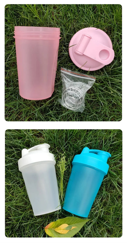 Sports water cup with Shaker Balls Leak Proof Drink Shaker Bottle Whey Protein Powder Mixing Bottle Fitness Gym Shaker Drink Cup